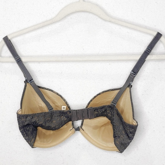 Aerie Scarlet Gray Nude Front or Back Closure Push Up Bra Removable Pads 34D - Picture 2 of 9